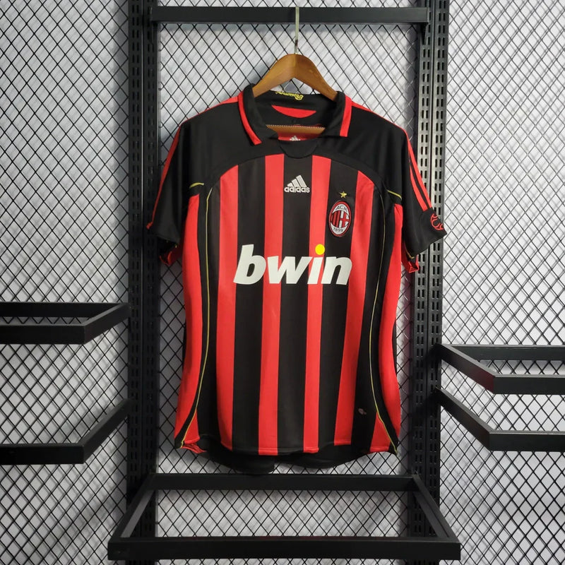 Camisa Retrô AC Milan Home 06/07 - Vermelho+Preto