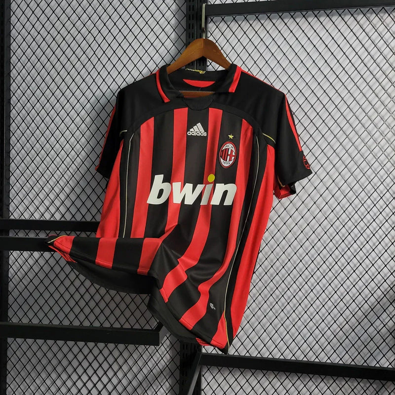 Camisa Retrô AC Milan Home 06/07 - Vermelho+Preto