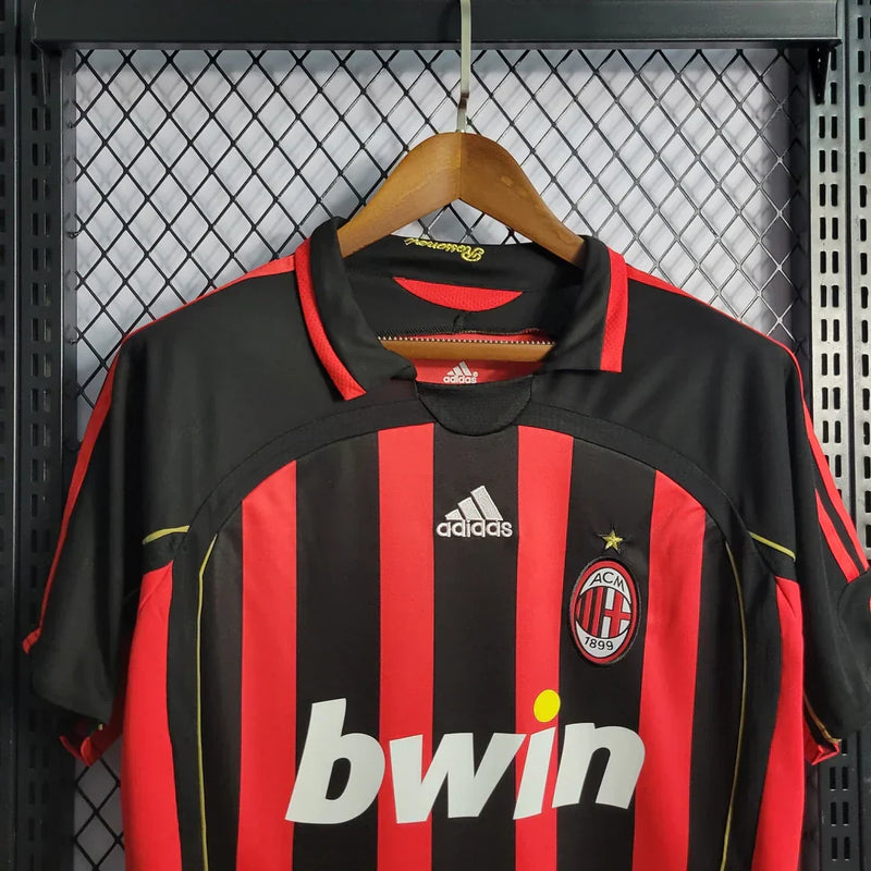 Camisa Retrô AC Milan Home 06/07 - Vermelho+Preto