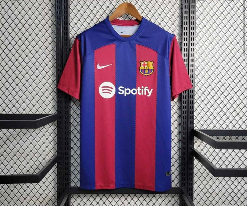 Camisa Barcelona Home 23/24 Torcedor Nike Masculina - Azul Royal e Vermelho