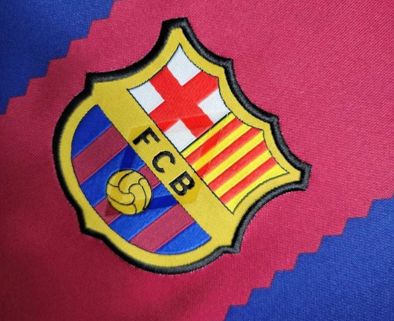 Camisa Barcelona Home 23/24 Torcedor Nike Masculina - Azul Royal e Vermelho