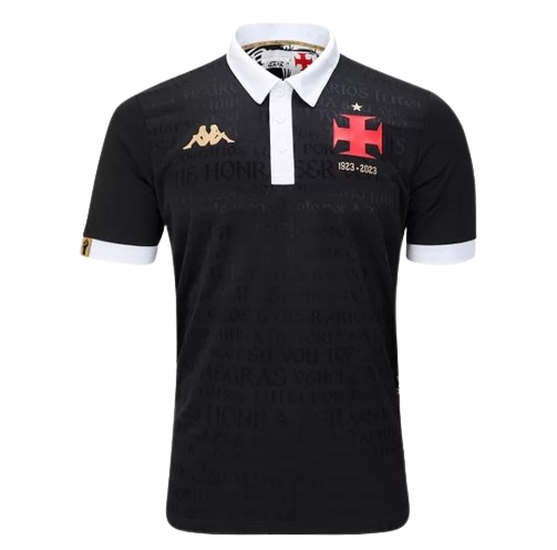 Camisa Vasco III 23/24 s/n°  Masculina - Preta+Branca